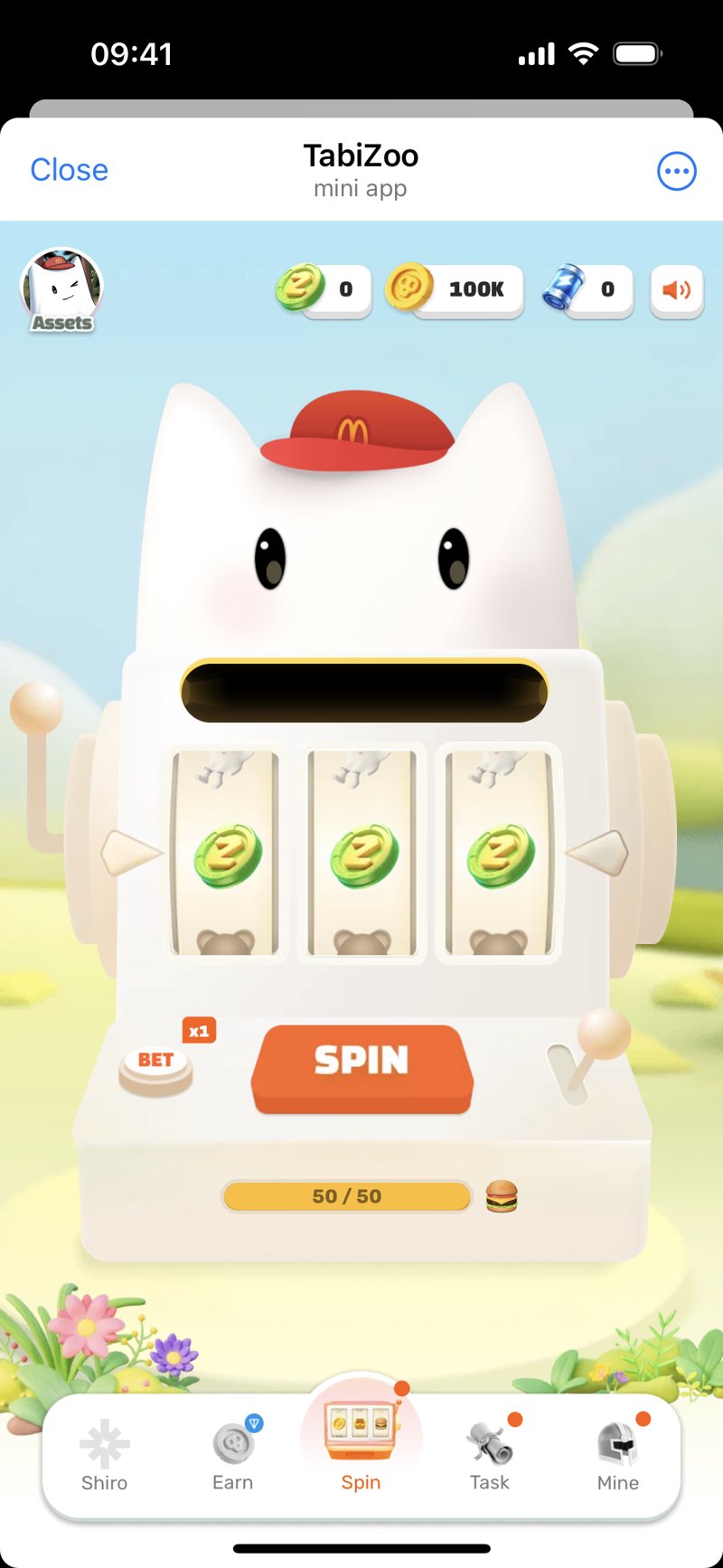 TabiZoo Spin 游戏界面